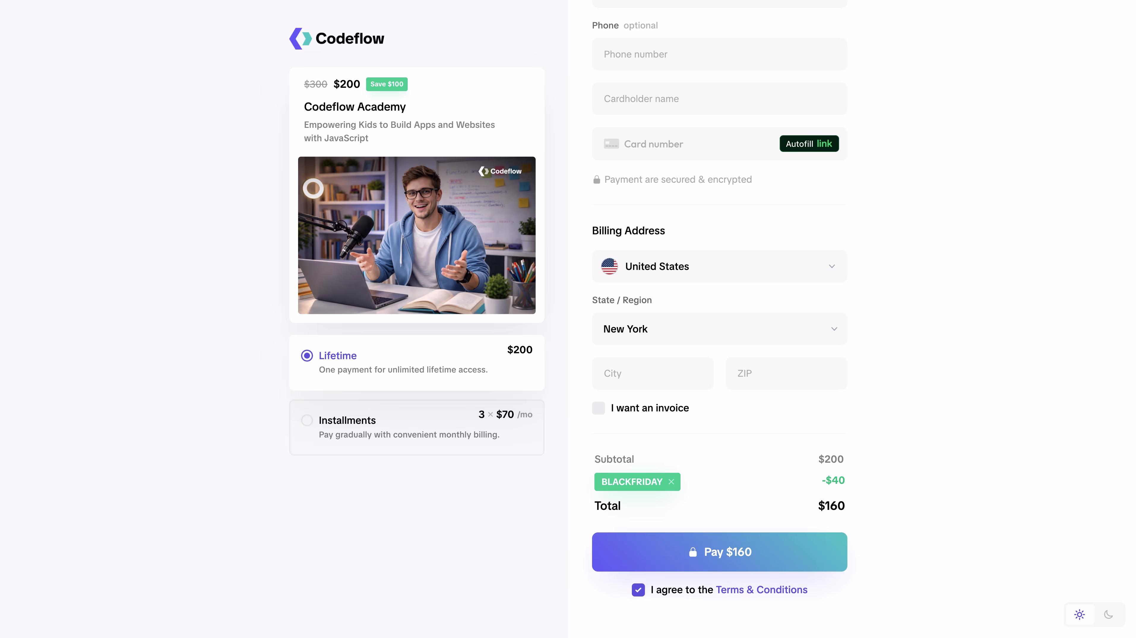 Чекаут screenshot